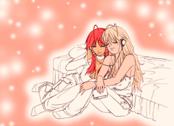 Linka and Sophie (colorized)
