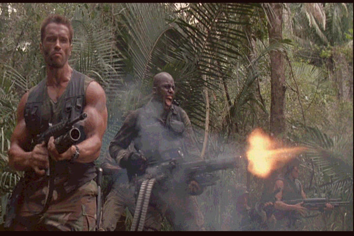 predator machine gun gif