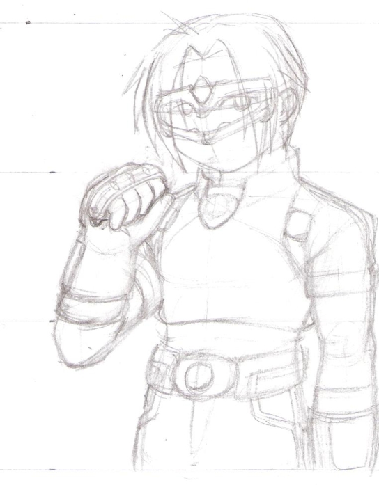 Summer Breeze
Visor + Resonance Discharger
*A boxer type character. A combination of Yugo and Gado from Bloody Roar.

*Brainstorm Roughsketch
